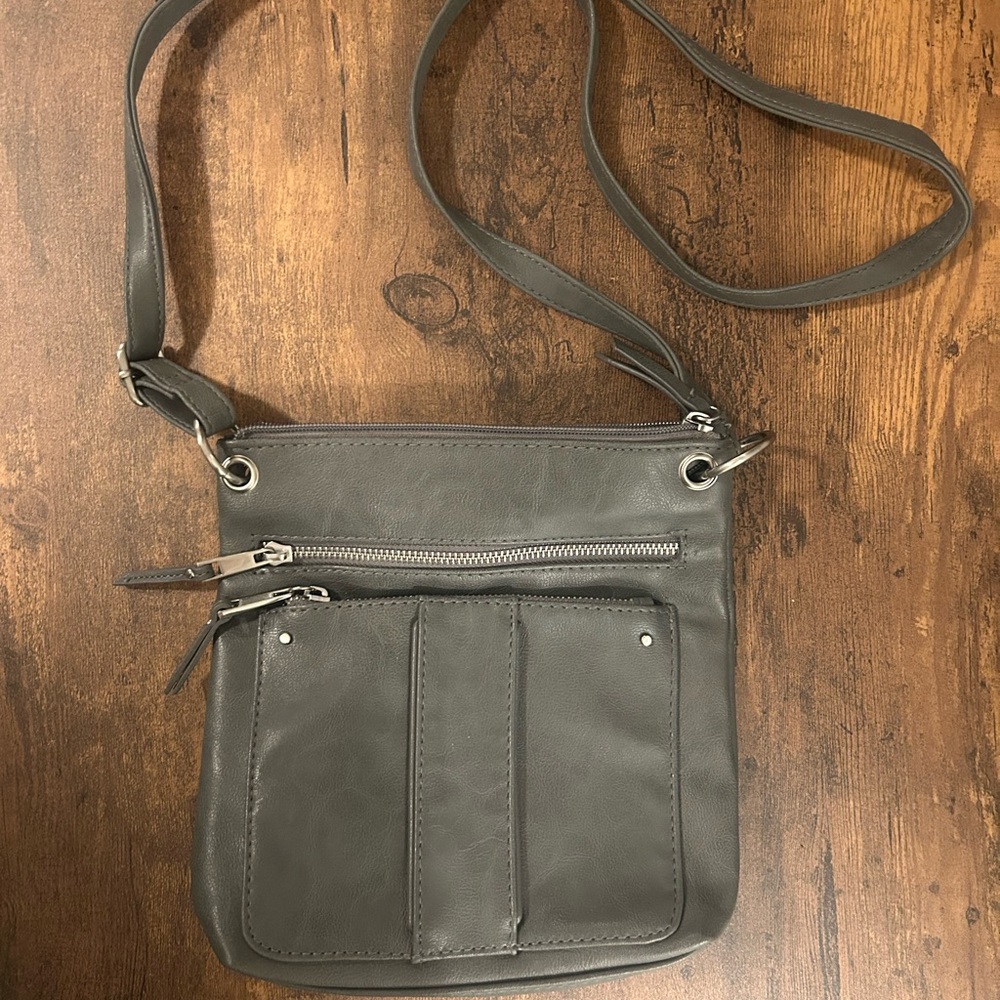 Gray Crossbody Bag